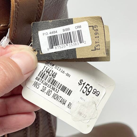 Dingo Montana Western Boot Mens 10D Brown Leather Embroidered Rounded Toe - Picture 10 of 10